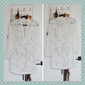 H&M White Swimsuit Cover Up